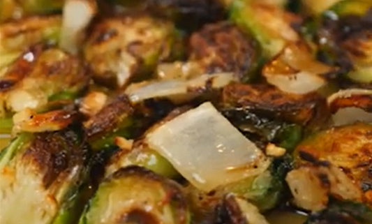 Garlic Butter Roasted Brussel Sprouts